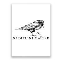 No God No Ni Dieu Ni Maitre Retro Crow Bird Poster