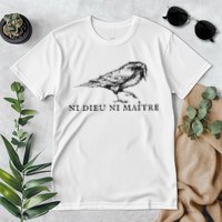 No God No Ni Dieu Ni Maitre Retro Crow Bird Premium T-Shirt