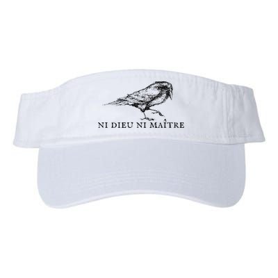 No God No Ni Dieu Ni Maitre Retro Crow Bird Visor