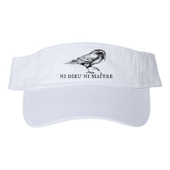 No God No Ni Dieu Ni Maitre Retro Crow Bird Visor