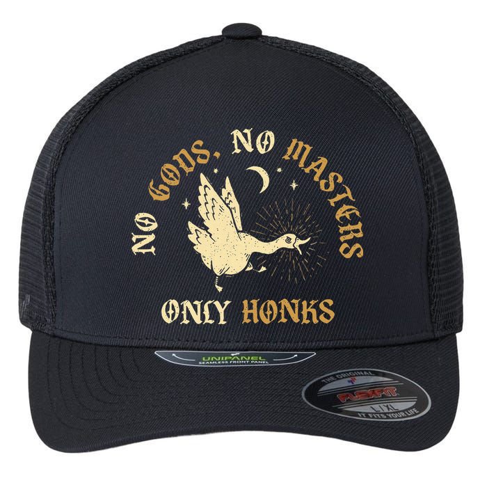 No Gods No M.A.S.T.E.R.S Only Honks Flexfit Unipanel Trucker Cap