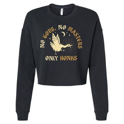 No Gods No M.A.S.T.E.R.S Only Honks Cropped Pullover Crew