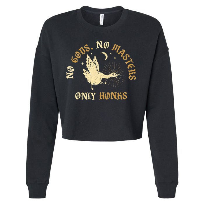 No Gods No M.A.S.T.E.R.S Only Honks Cropped Pullover Crew