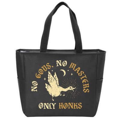 No Gods No M.A.S.T.E.R.S Only Honks Zip Tote Bag