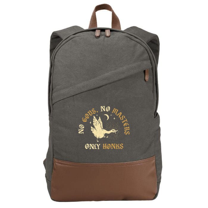 No Gods No M.A.S.T.E.R.S Only Honks Cotton Canvas Backpack