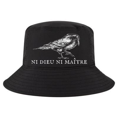 No God No  Ni Dieu Ni Maitre Retro Crow Bird Cool Comfort Performance Bucket Hat