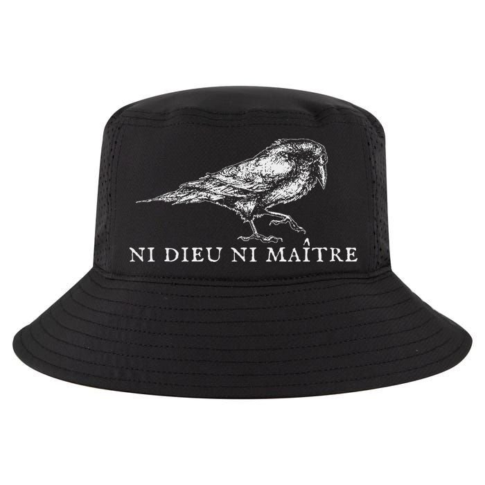 No God No  Ni Dieu Ni Maitre Retro Crow Bird Cool Comfort Performance Bucket Hat
