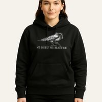 No God No  Ni Dieu Ni Maitre Retro Crow Bird Hoodie