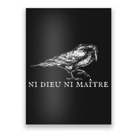 No God No  Ni Dieu Ni Maitre Retro Crow Bird Poster