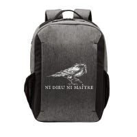 No God No  Ni Dieu Ni Maitre Retro Crow Bird Vector Backpack
