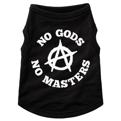 No Gods No Masters Anarchy Symbol Anarchist Atheist Doggie Tank