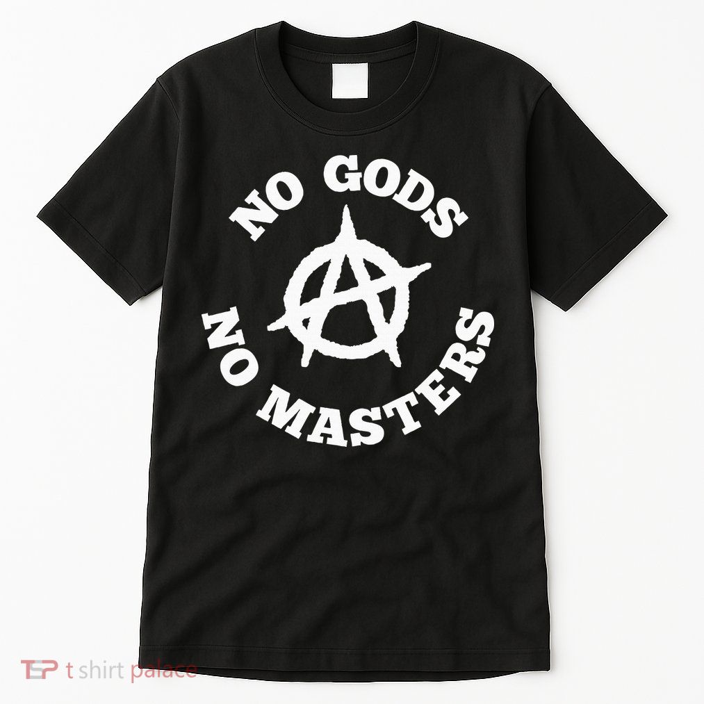 No Gods No Masters Anarchy Symbol Anarchist Atheist Tall T-Shirt