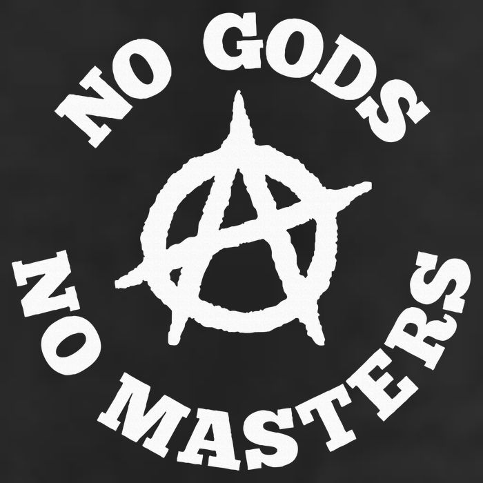 No Gods No Masters Anarchy Symbol Anarchist Atheist Adult Drive Performance Visor