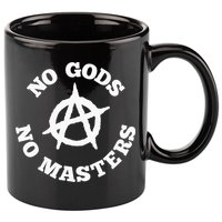 No Gods No Masters Anarchy Symbol Anarchist Atheist 11oz C Handle Ceramic Mug