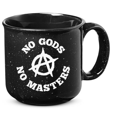 No Gods No Masters Anarchy Symbol Anarchist Atheist 15oz Campfire Ceramic Mug