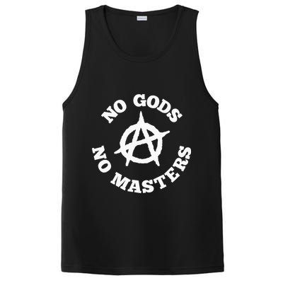 No Gods No Masters Anarchy Symbol Anarchist Atheist PosiCharge Competitor Tank