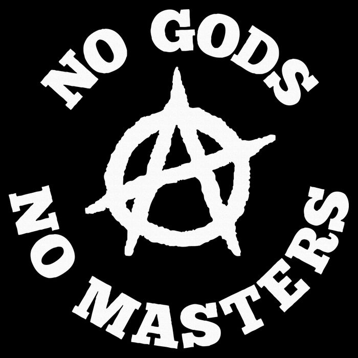 No Gods No Masters Anarchy Symbol Anarchist Atheist Zip Tote Bag