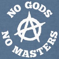 No Gods No Masters Anarchy Symbol Anarchist Atheist Garment-Dyed Sweatshirt