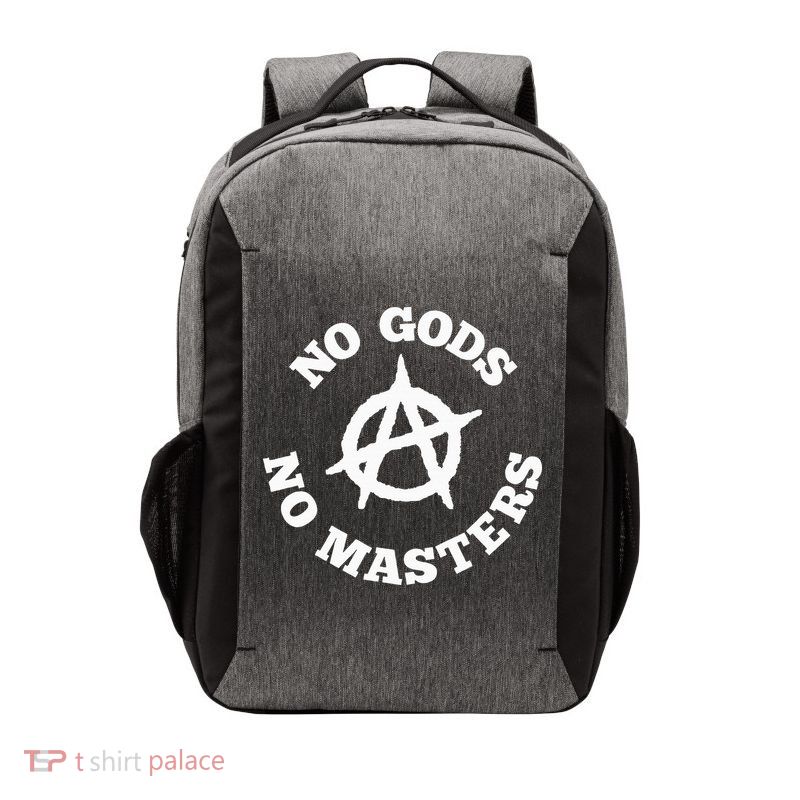 No Gods No Masters Anarchy Symbol Anarchist Atheist Vector Backpack