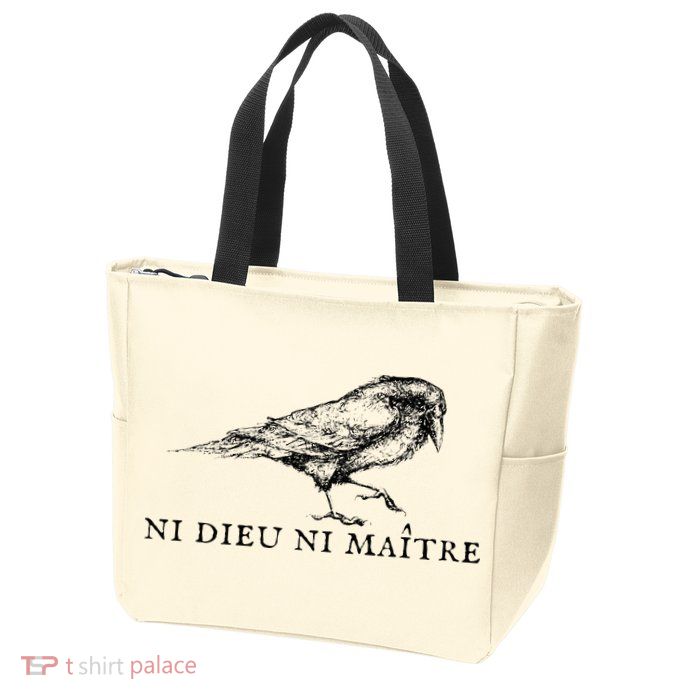 No God No Master Ni Dieu Ni Maitre Zip Tote Bag