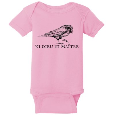 No God No Master Ni Dieu Ni Maitre Baby Bodysuit