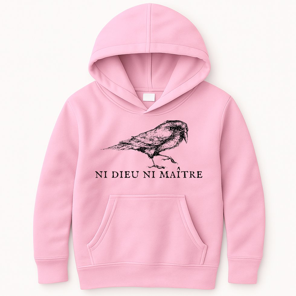 No God No Master Ni Dieu Ni Maitre Kids Hoodie