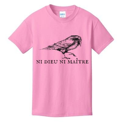 No God No Master Ni Dieu Ni Maitre Kids T-Shirt