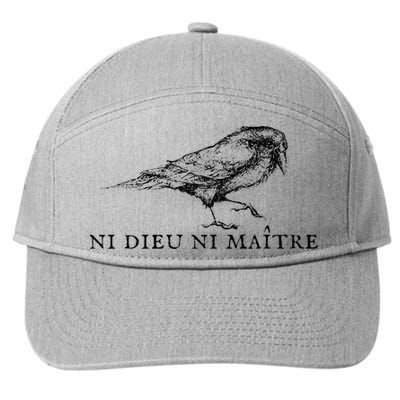 No God No Master Ni Dieu Ni Maitre 7-Panel Snapback Hat