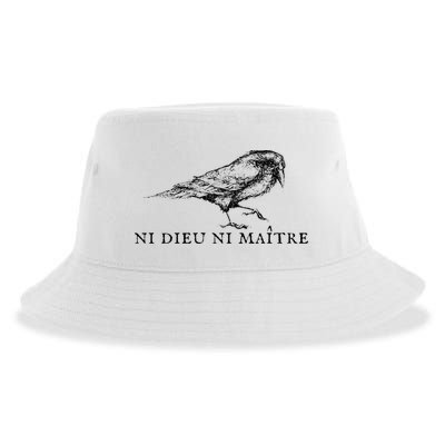 No God No Master Ni Dieu Ni Maitre Sustainable Bucket Hat