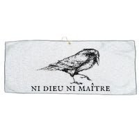 No God No Master Ni Dieu Ni Maitre Large Microfiber Waffle Golf Towel