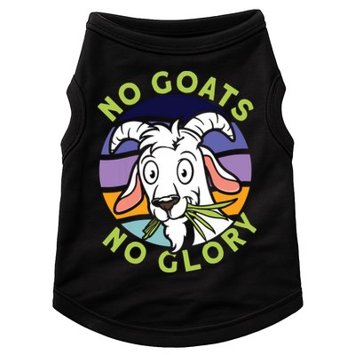 No Goats No Glory Goat Retro Goats Farmer Doggie Tank