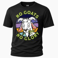 No Goats No Glory Goat Retro Goats Farmer Cooling Performance Crew T-Shirt