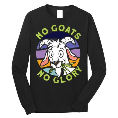 No Goats No Glory Goat Retro Goats Farmer Long Sleeve Shirt