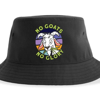 No Goats No Glory Goat Retro Goats Farmer Sustainable Bucket Hat