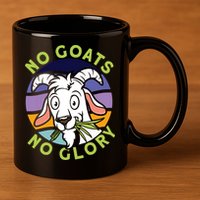 No Goats No Glory Goat Retro Goats Farmer 11oz C Handle Ceramic Mug