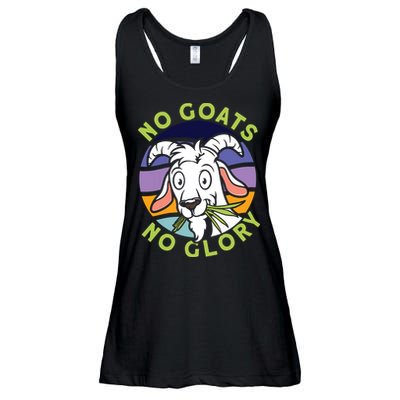 No Goats No Glory Goat Retro Goats Farmer Ladies Essential Flowy Tank