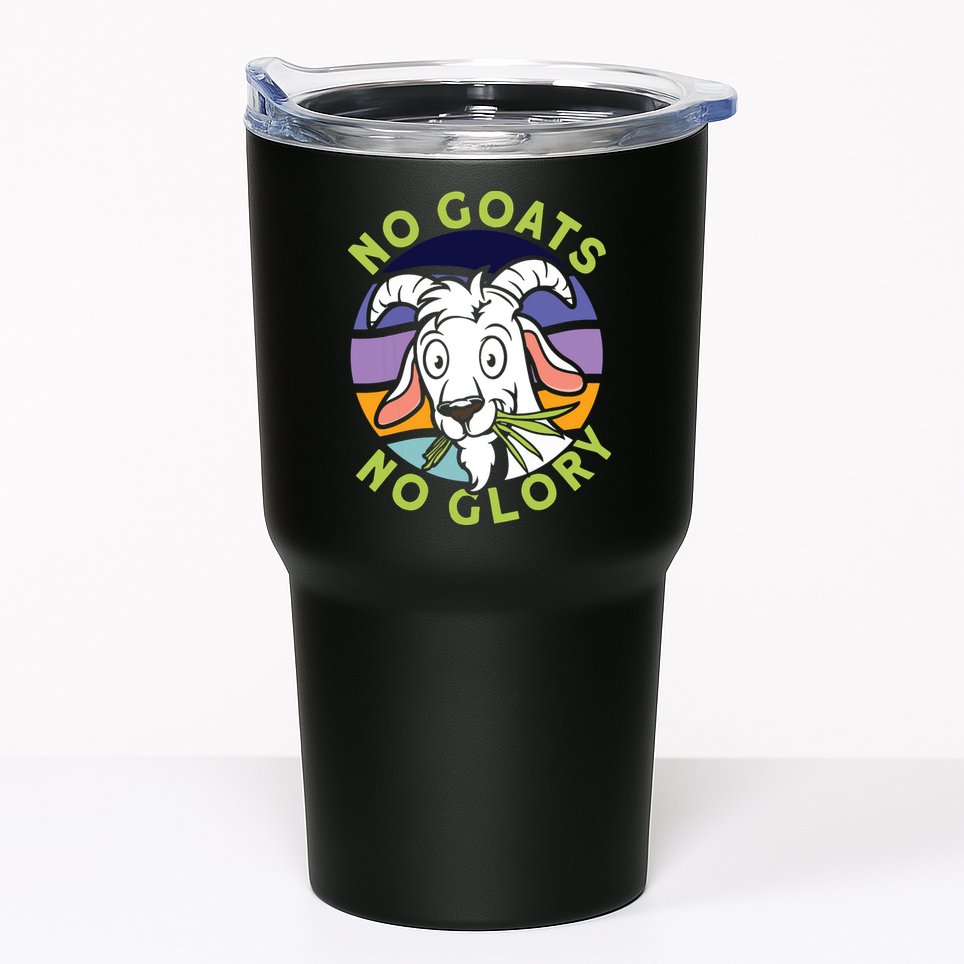 No Goats No Glory Goat Retro Goats Farmer Tumbler