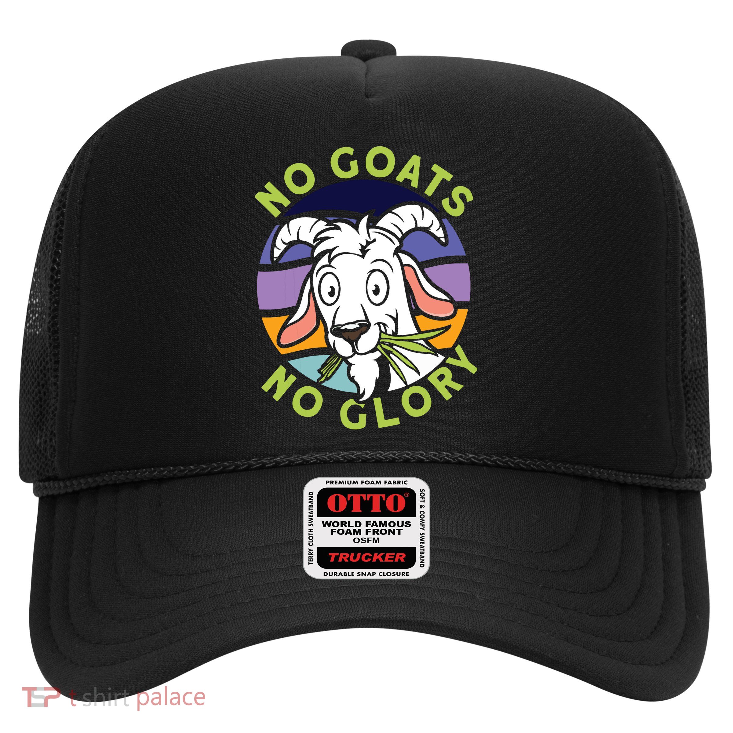 No Goats No Glory Goat Retro Goats Farmer Trucker Hat