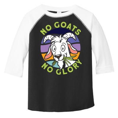 No Goats No Glory Goat Retro Goats Farmer Toddler Fine Jersey T-Shirt