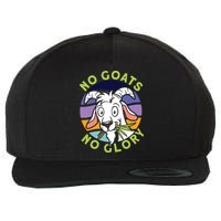 No Goats No Glory Goat Retro Goats Farmer Wool Snapback Cap