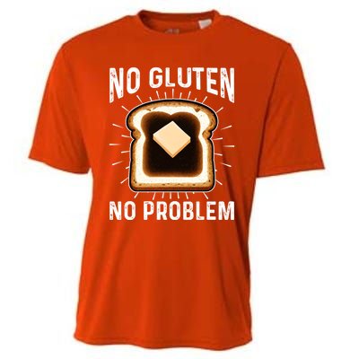 No Gluten No Problem Toast Celiac Awareness Funny Gift Cooling Performance Crew T-Shirt