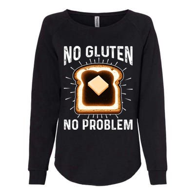 No Gluten No Problem Toast Celiac Awareness Funny Gift Womens California Wash Sweatshirt