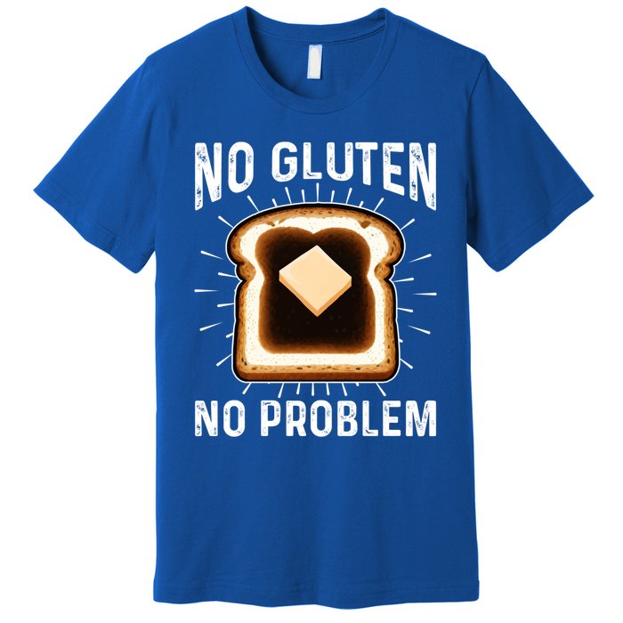 No Gluten No Problem Toast Celiac Awareness Funny Gift Premium T-Shirt