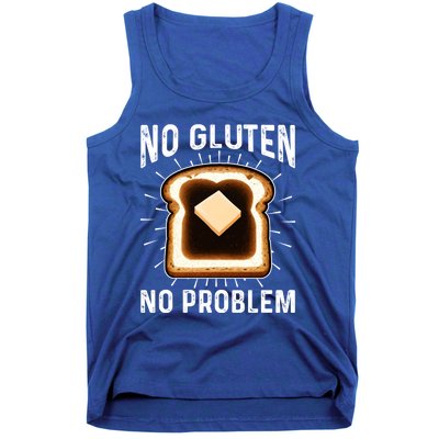 No Gluten No Problem Toast Celiac Awareness Funny Gift Tank Top