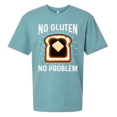 No Gluten No Problem Toast Celiac Awareness Funny Gift Sueded Cloud Jersey T-Shirt