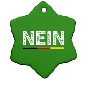 Nein German No Saying Funny Germany Ceramic Star Ornament