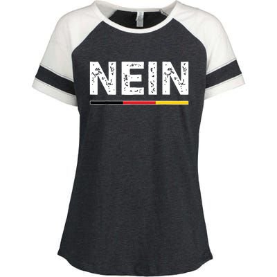 Nein German No Saying Funny Germany Vintage Enza Ladies Jersey Colorblock Tee