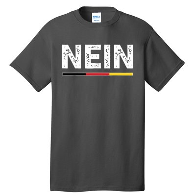 Nein German No Saying Funny Germany Vintage Tall T-Shirt