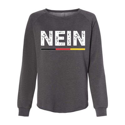 Nein German No Saying Funny Germany Vintage Womens California Wash Sweatshirt