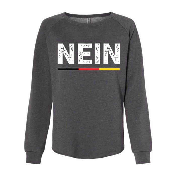 Nein German No Saying Funny Germany Vintage Womens California Wash Sweatshirt